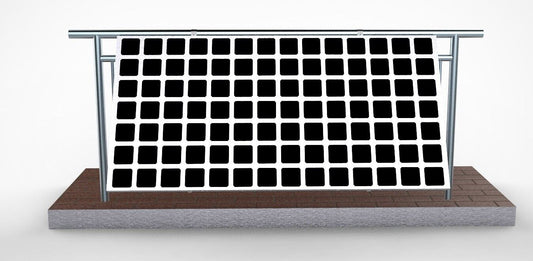 Centrale elettrica su balcone di elevazione per 2 moduli fotovoltaici completa 
