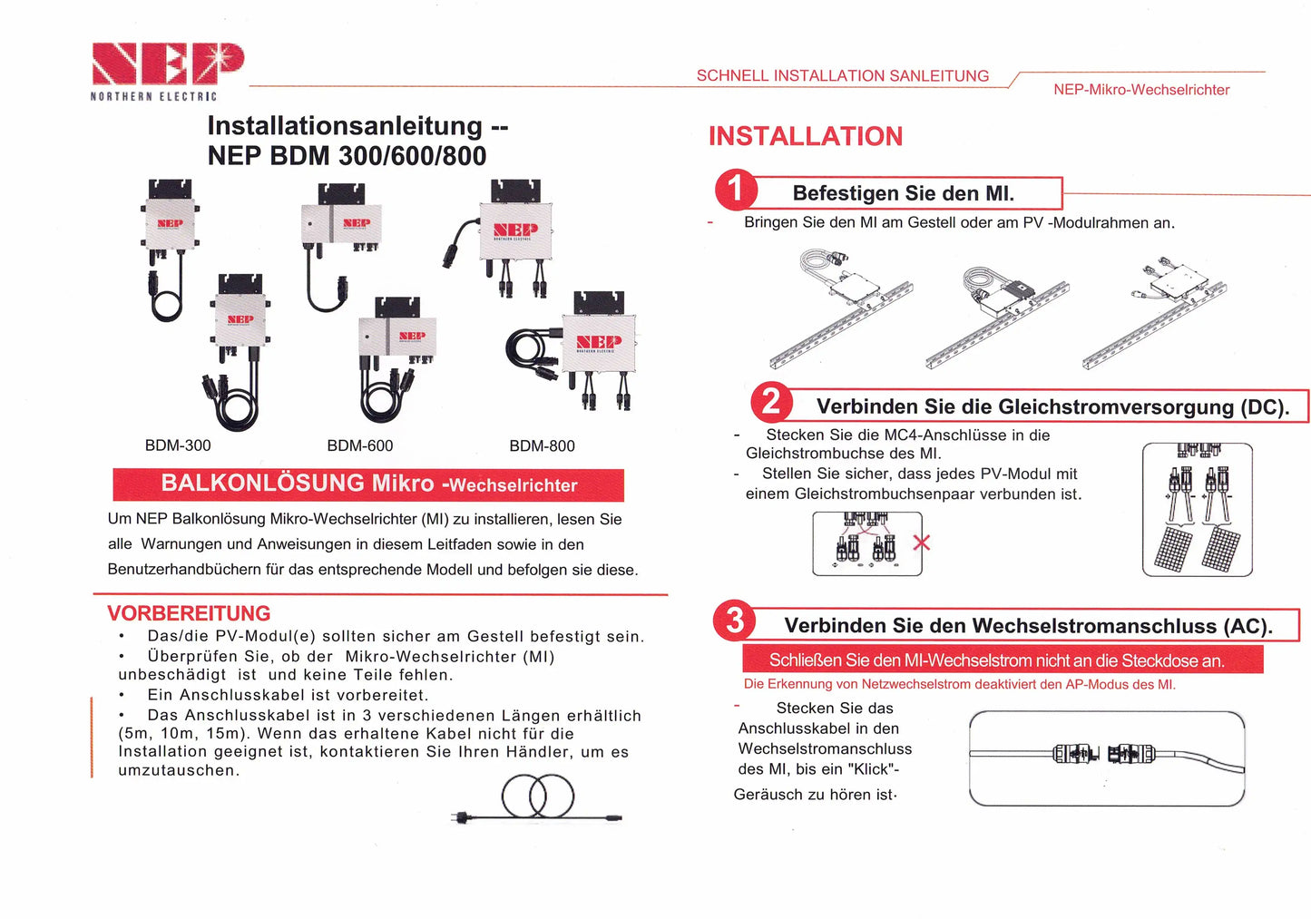 NEP 600 Watt Nep Mikro-Wechselrichter